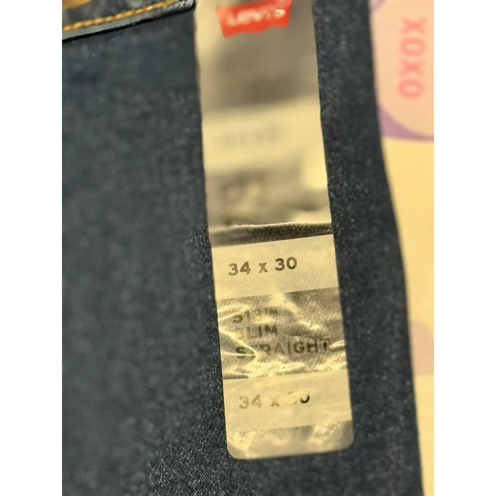 NWT Levi's 513 ‎ jeans 34 x 30 Slim Straight Fit Retail  $70 Style  # 08513-3162